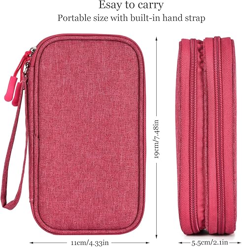 Miniatura 2 de Organizador electrónico para cable de viaje, bolsa organizadora electrónica, bolsa organizadora de accesorios electrónicos impermeable para banco de