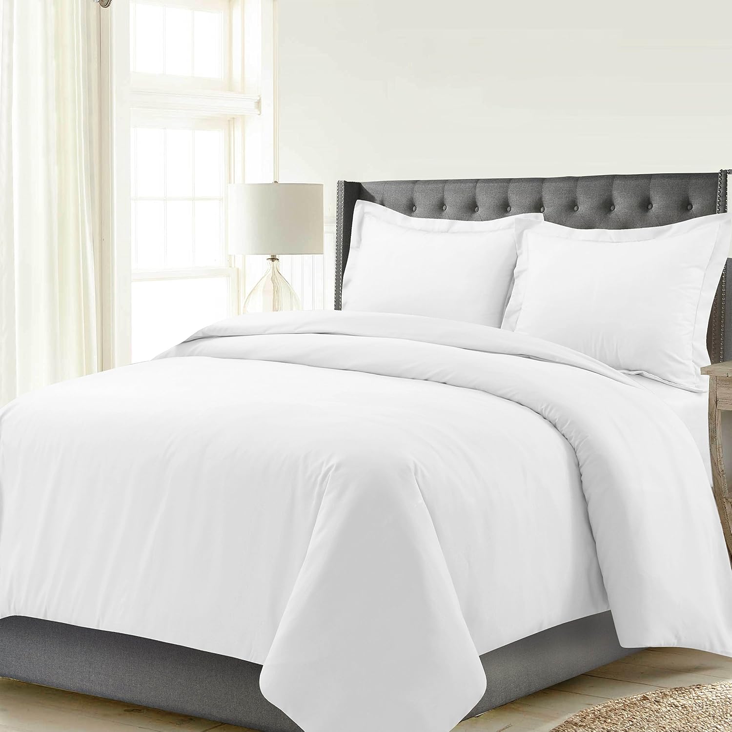 Celeste Home 190 GSM Twin/Twin XL, White Duvet Set- Warm & Cozy - 100% Cotton Flannel Pre-Shrunk - Extra Soft - Comfy - Double Brushed