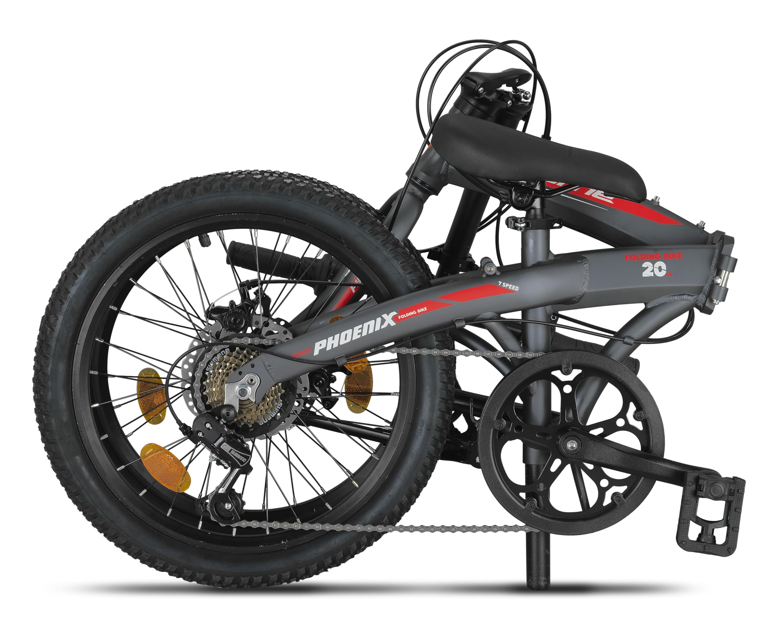 Licorne Bike Phoenix 2D Cross 20 Zoll Aluminium Faltrad Klapprad Scheibenbremse Discbremse Faltfahrrad Herren Damen 7 Gang Kettenschaltung Folding City Bike Alu-Rahmen