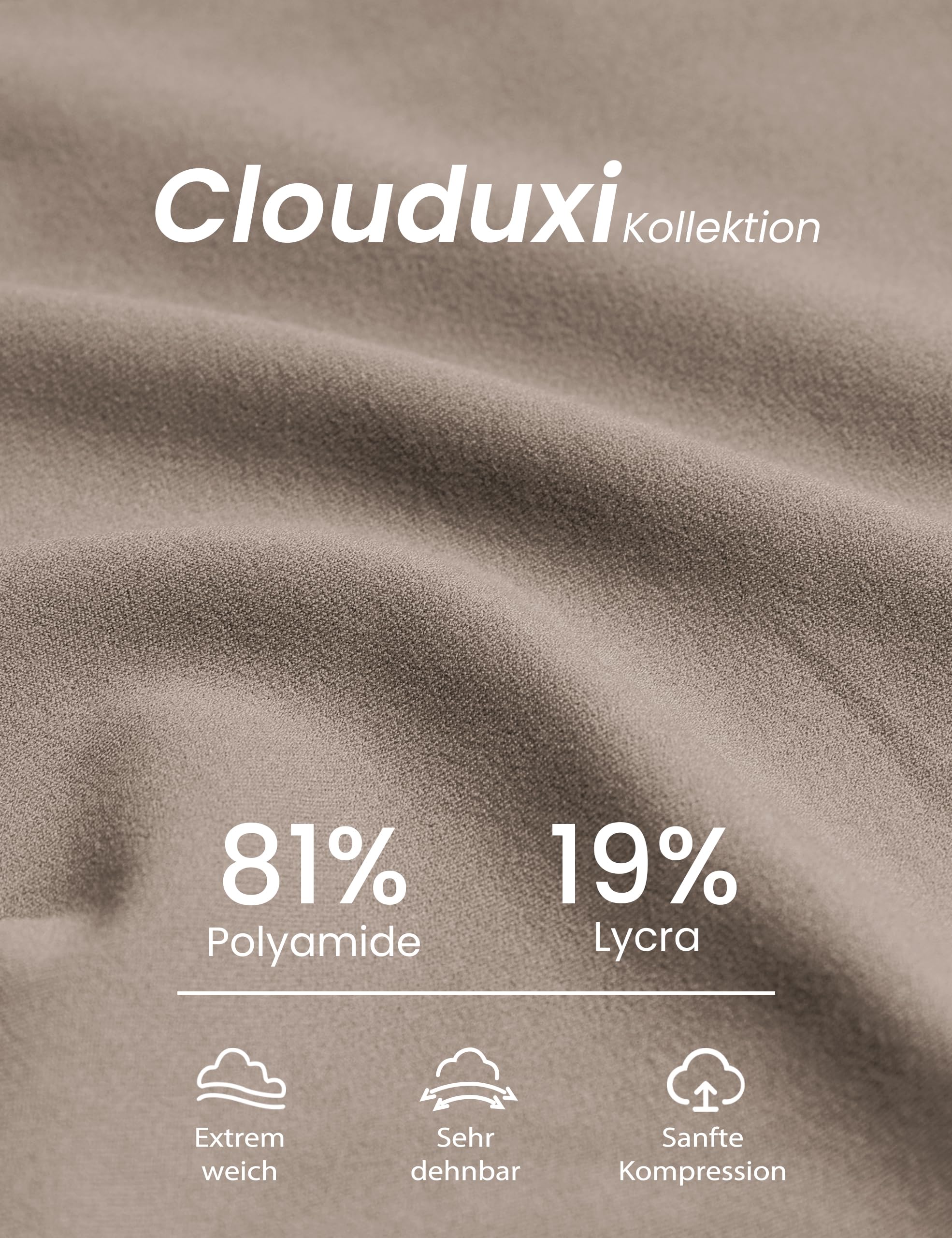 BAYDI Clouduxi, leggings premaman con tasche, 64 cm, a vita alta, opachi, pantaloni premaman