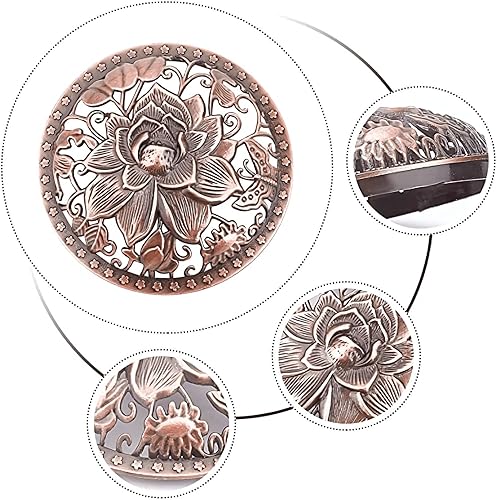 Miniatura 4 de GORGECRAFT 1 funda para vela, cubierta de velas perfumadas de loto, cubierta de flores, tapa de frasco, velas de aleación roja, fundas de sombra