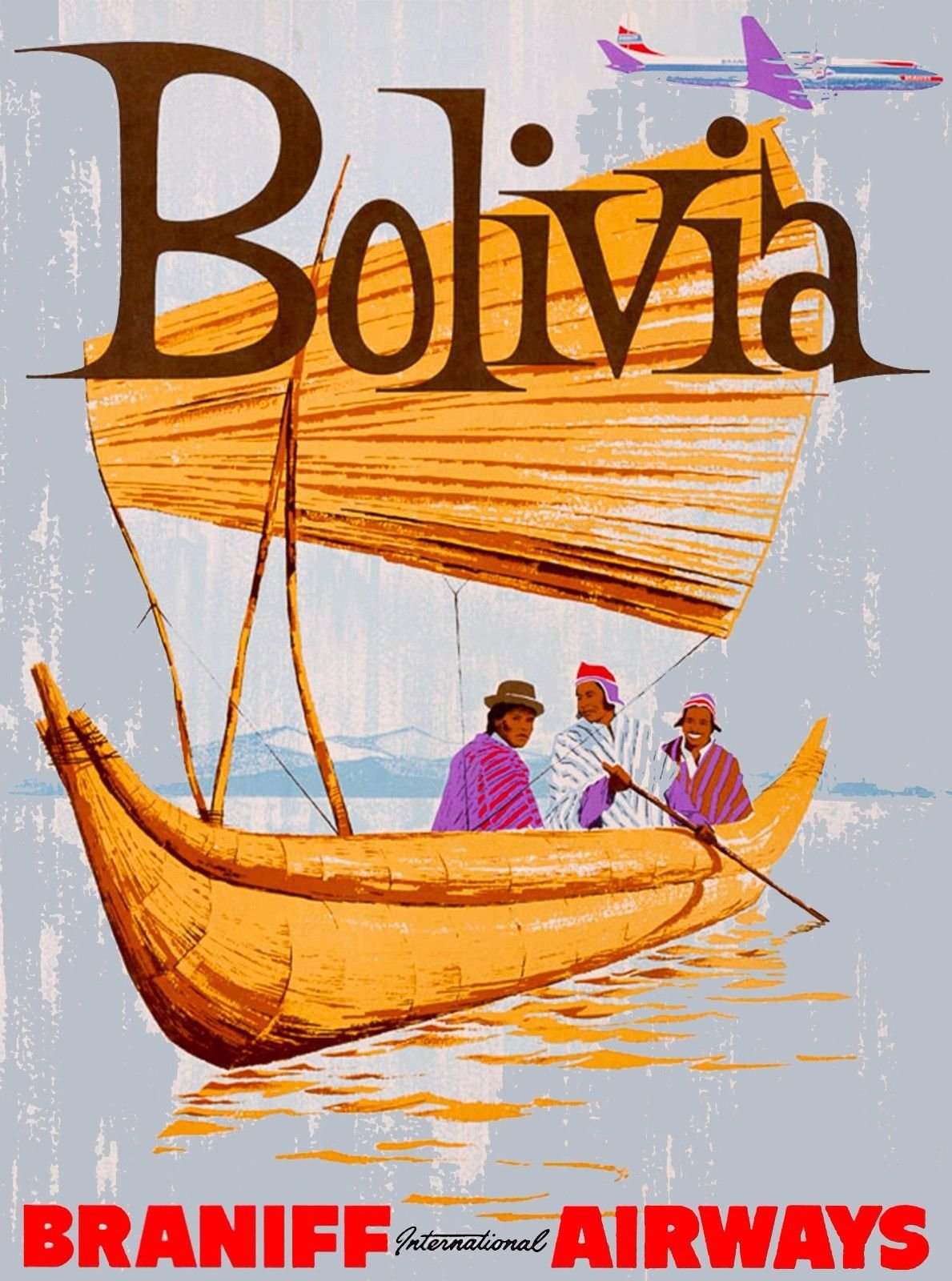Magnet Bolivia South America Vintage Travel Art Magnet Advertisement