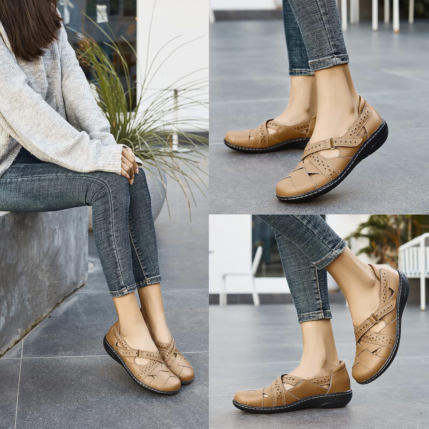 TERRIKAT Women's Casual Loafers Cute Slip On Comfort Walking Flats Leather Driving Moccasins Fashion Closed Toe Boat Shoes - Image 2