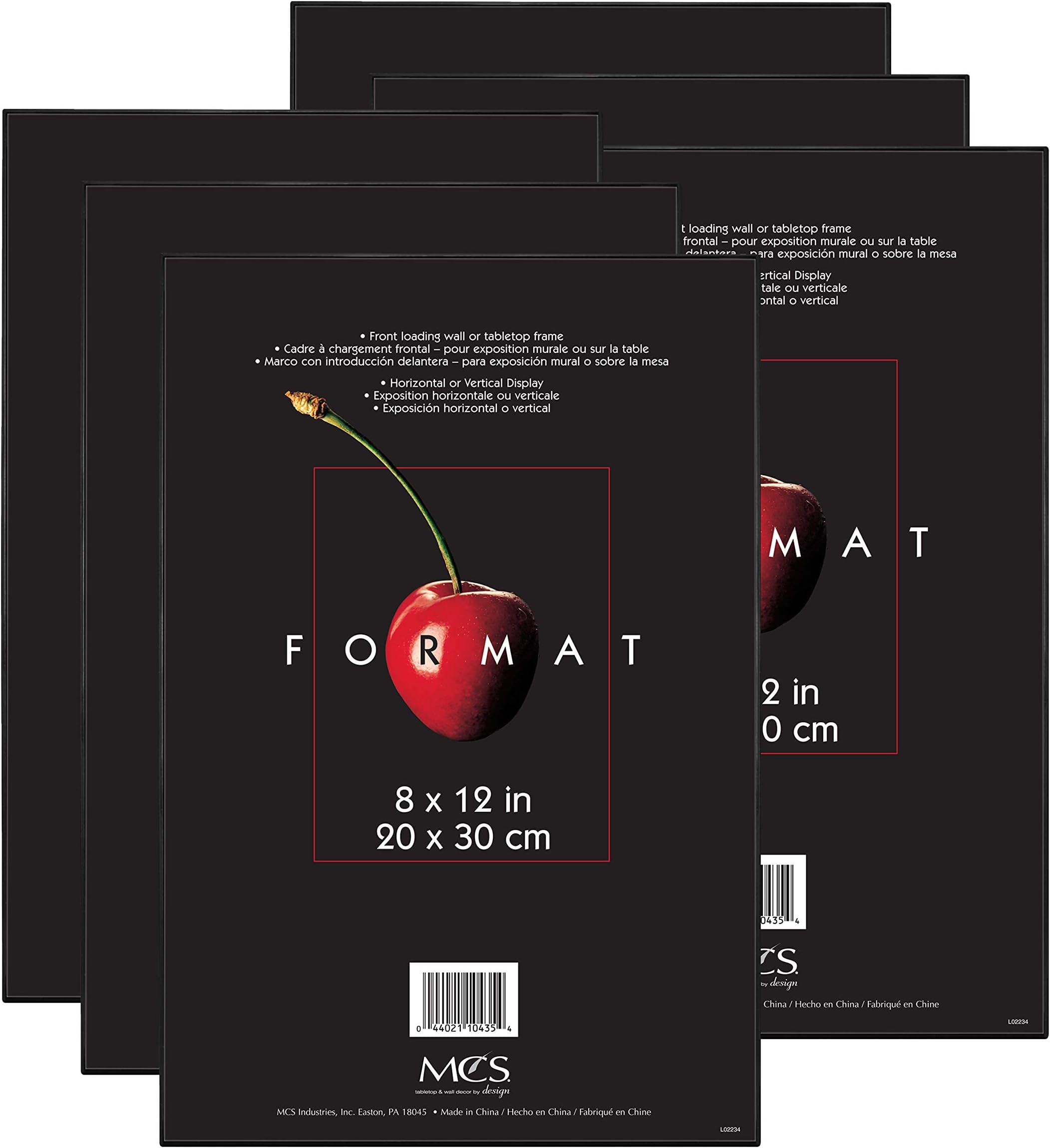 MCS Format Frame - Black, 8" X 10" (Box Of 6) | Jerry's Artarama