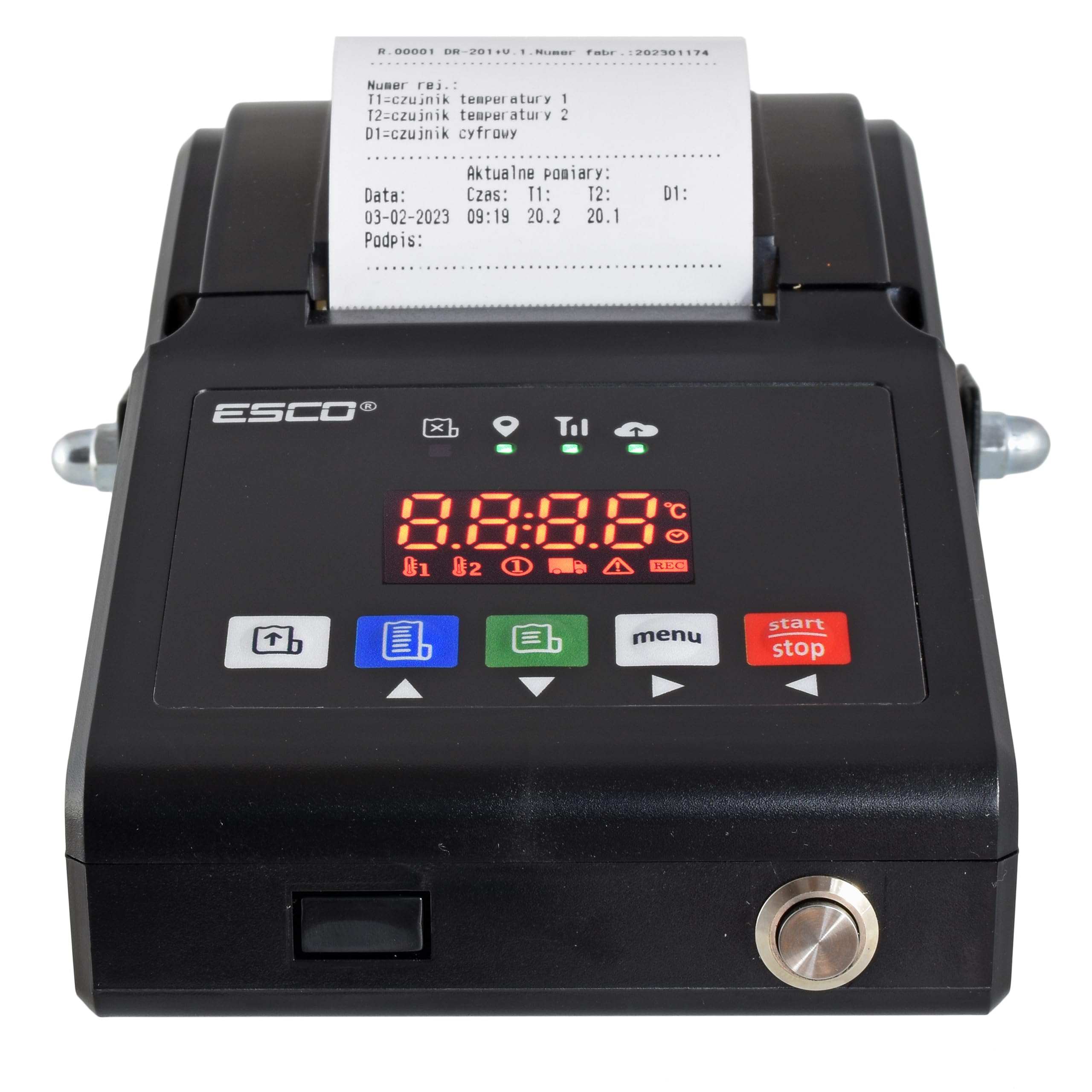 ESCO DR-201 - rejestrator temperatury z drukarką - termograf