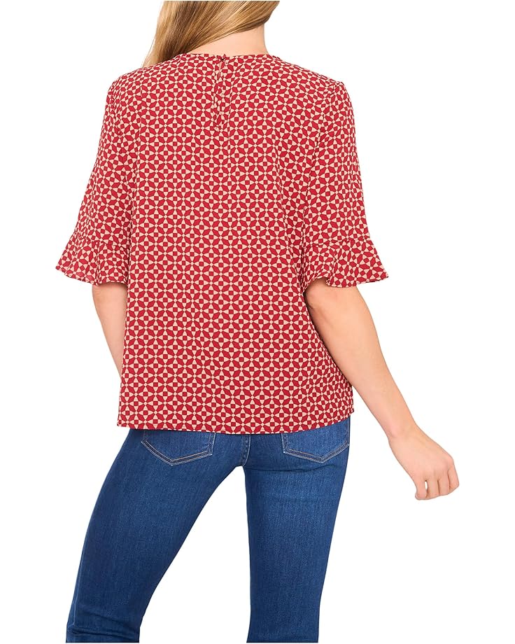 CeCe Elbow Sleeve Ruffle Cuff Crew Neck Top - #2 of 3