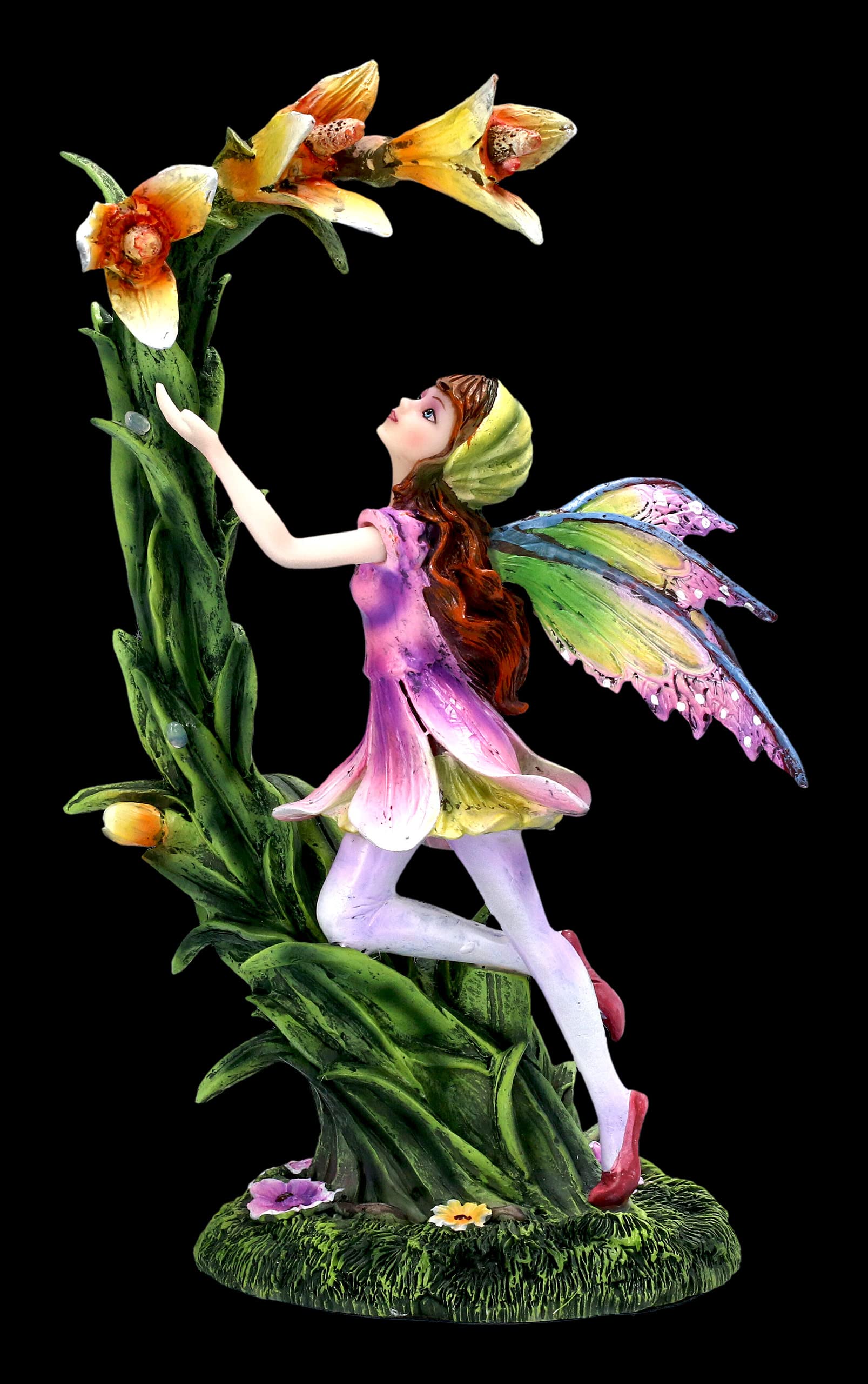 Elfen Figur Beeny sammelt Nektar aus Blumen | Fairy Statue