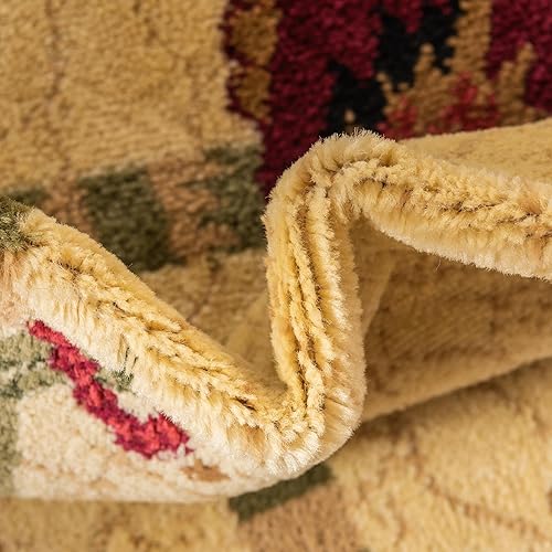 Miniatura 7 de Rugs.com Pastoral Collection - Alfombra ovalada mediana de 3 x 5 pies, color crema, perfecta para salas de estar, comedores grandes, planos abiertos