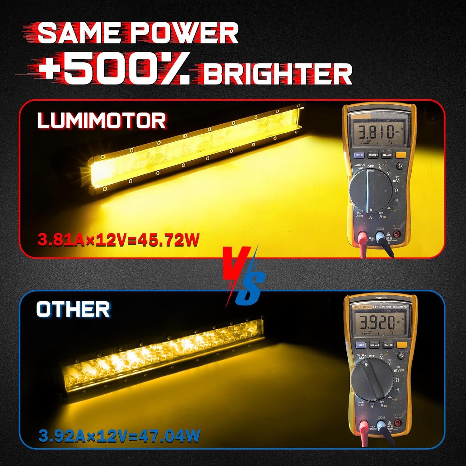 18 Inch Yellow Fog Light Bar 18000LM Slim Spot Flood Combo Beam Off Road Driving LED Bumper Light for Truck UTV ATV SUV