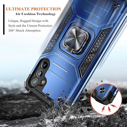 Miniatura 4 de NZND Funda para Samsung Galaxy A14 5G con protector de pantalla de vidrio templado (cobertura máxima), grado militar protector de cuerpo completo,