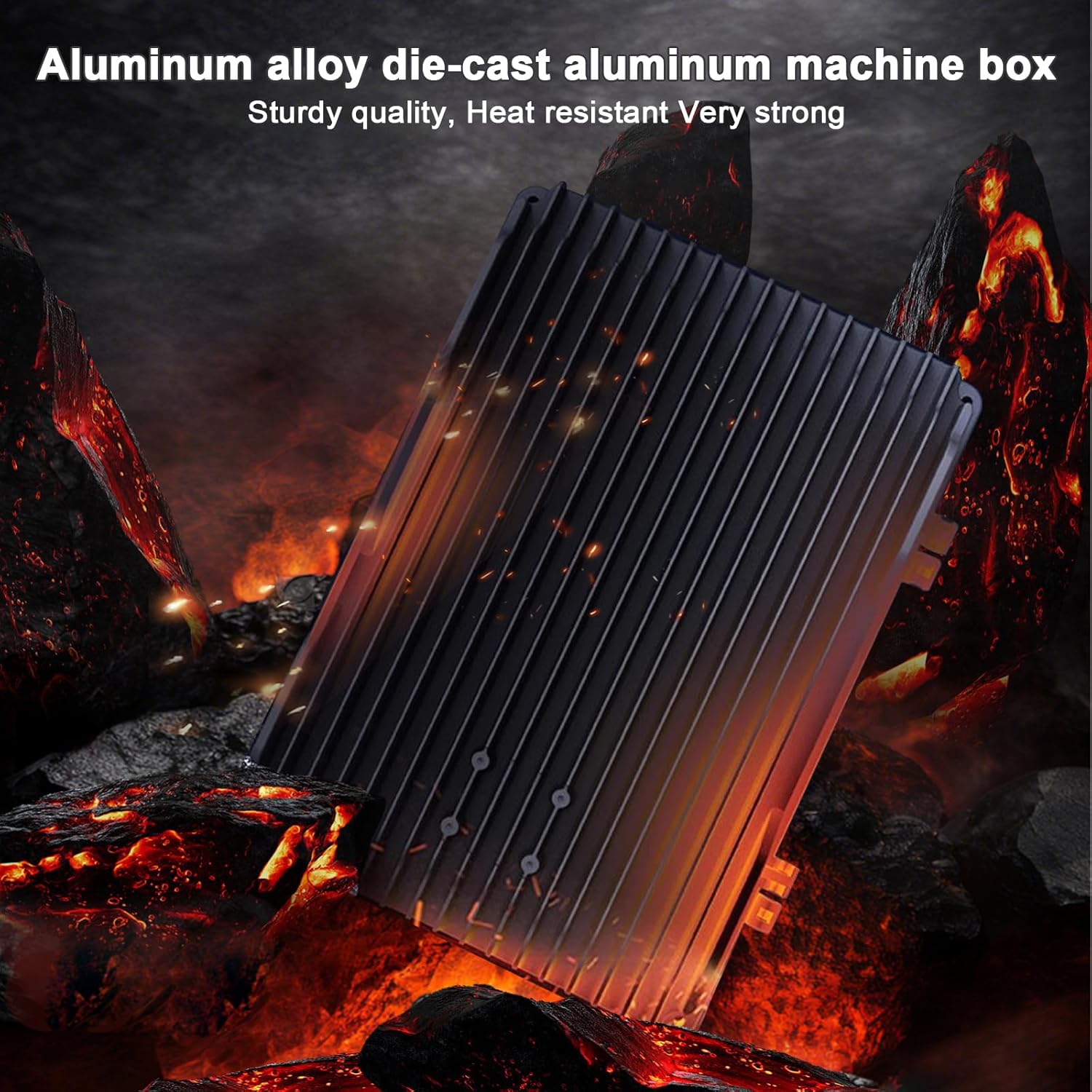 Outdoor Electric Cabinet Chassis Box - IP68 Waterproof Power Solar Cabinet Cast Aluminium Enclosure - Communication Monitoring Wall Mount Electrical Network Enclosure(12.6" x 9.6" x 5.3")
