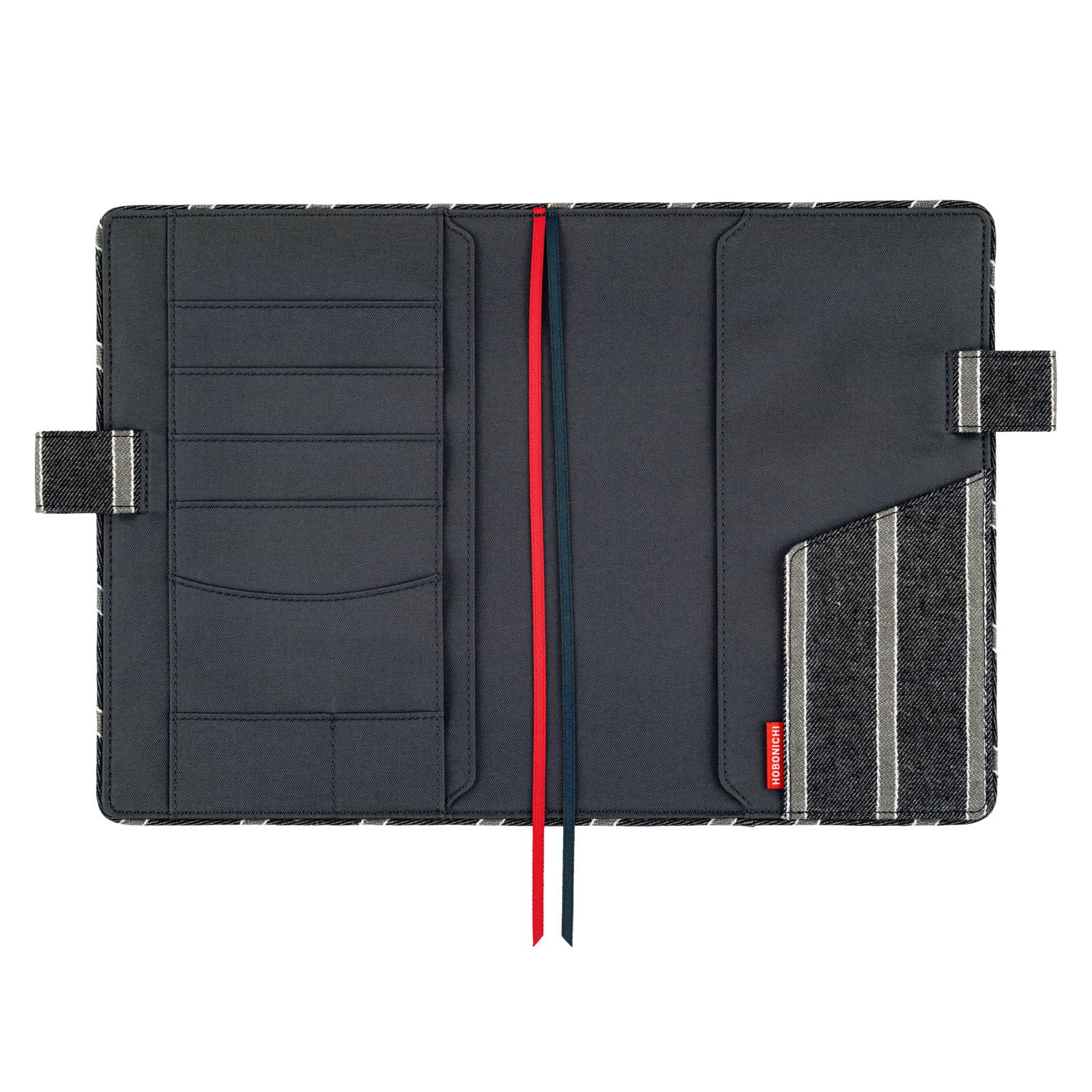Hobonichi Techo Cousin Cover [tylko okładka A5] Tkanina diagonal (granatowy x szary)