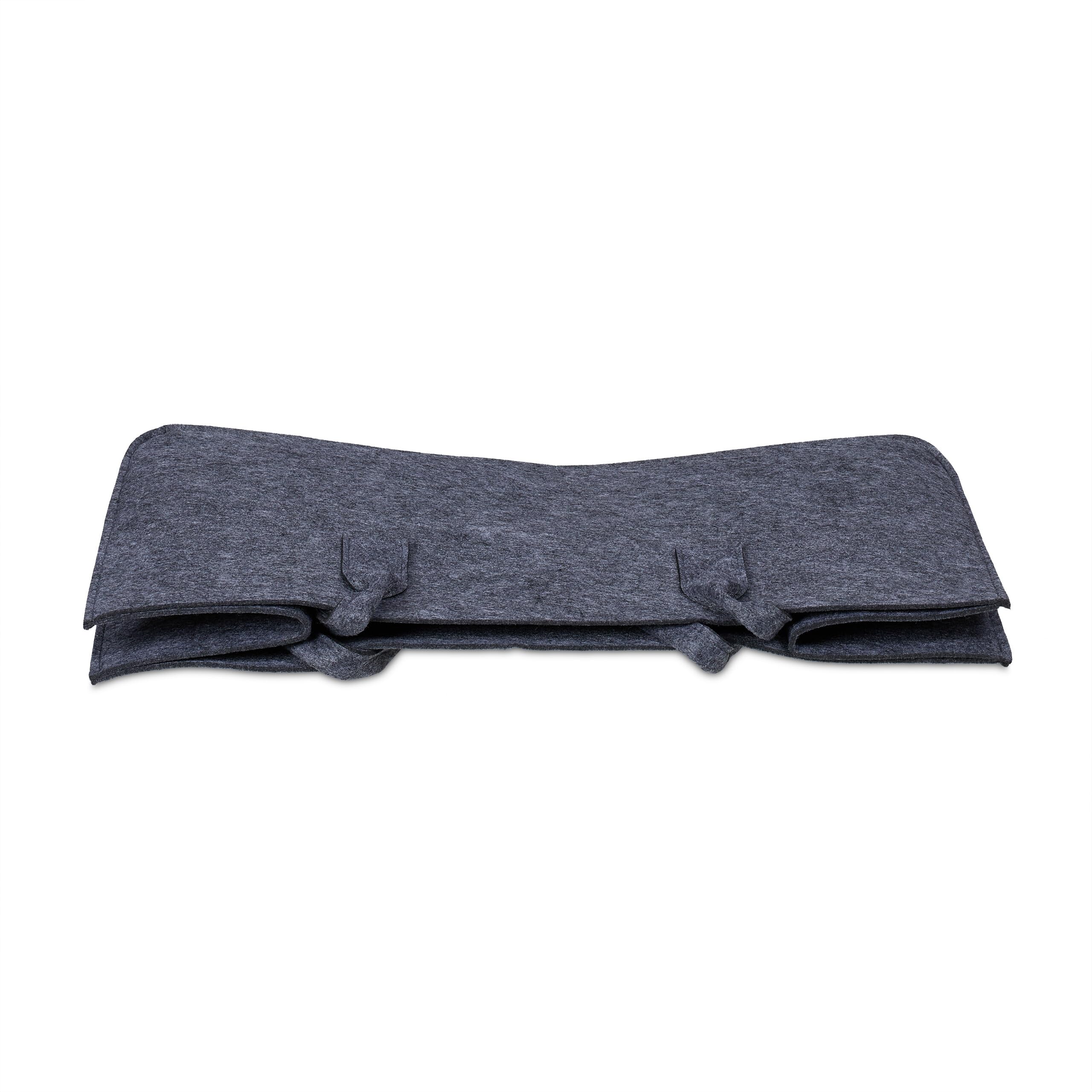 Relaxdays Zestaw 2 Sztuk Torb na Drewno Kominkowe z Filcu, Pojemność 28 L, XXL, Ciemnoszara