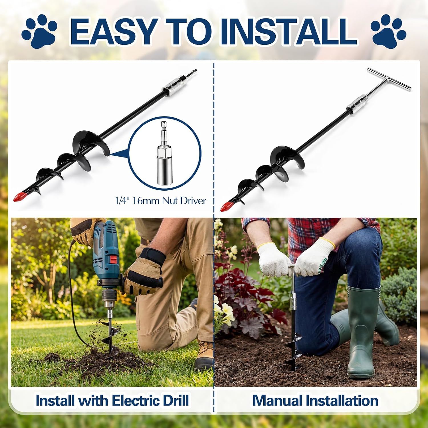 Fumete 2 Set 30ft Dog Tie Out Cable with Stake Heavy Duty Dog Cable for Dogs Outside up to 210 Lbs Leash and Spiral Anchor for Yard Beach Camping Pet Accessories