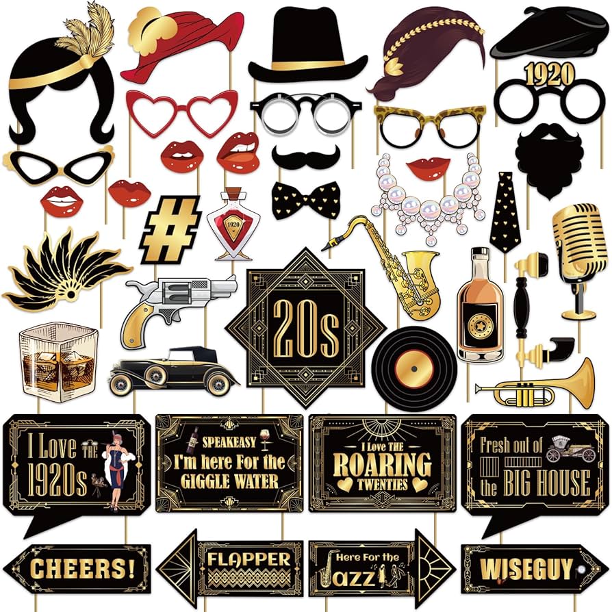 Amazon.com: 40 Pcs 1920's Photo Booth,1920 Party Decorations, Roaring 20's Party Decorations, Great Gatsby Decorations Party : Home & Kitchen amazon-com-40-pcs-1920-s-photo-booth-1920-party-decorations-roaring-20-s-party-decorations-great-gatsby-decorations-party-home-kitchen