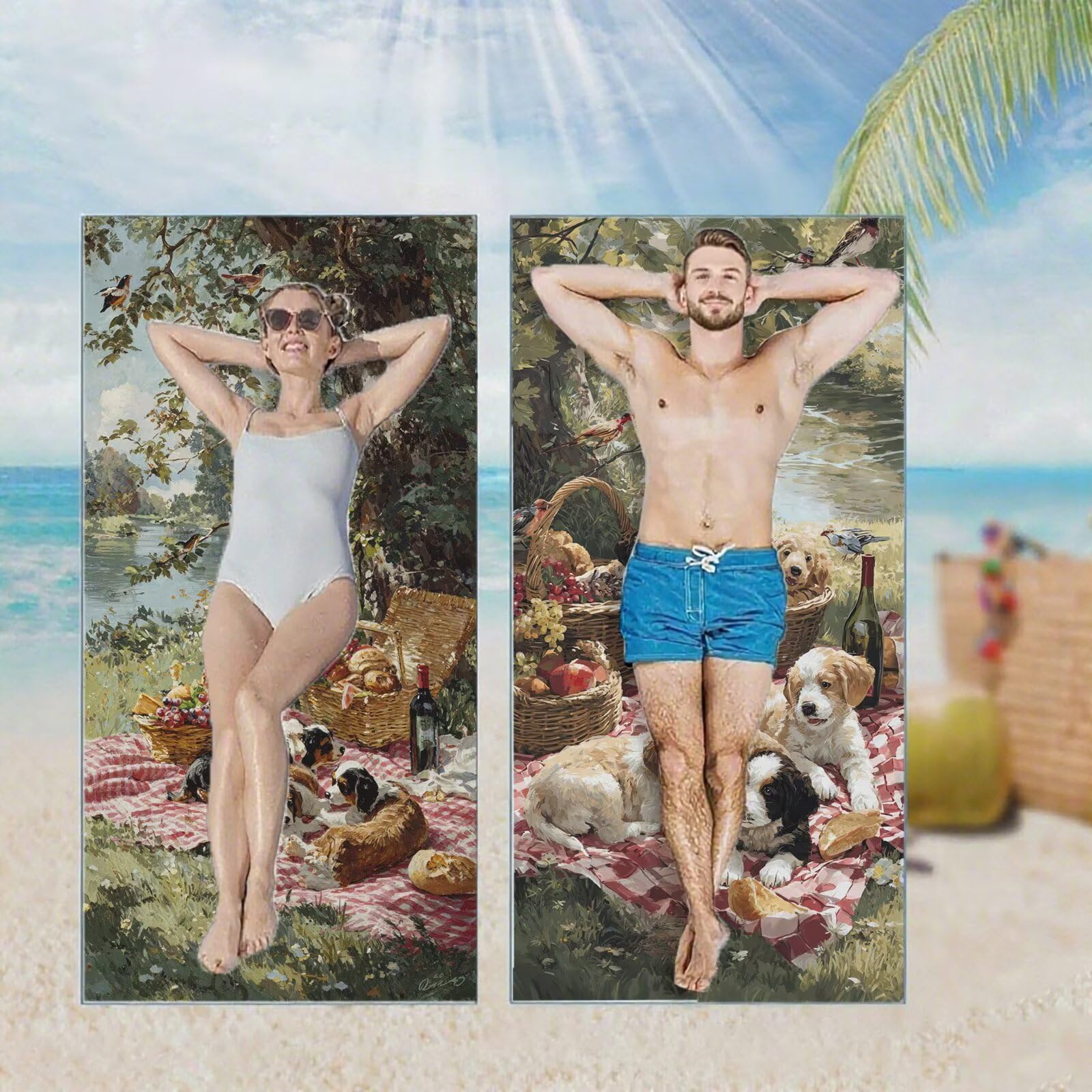 Ręcznik plażowy, ręczniki plażowe z mikrofibry, szybkoschnące lekkie ręczniki podróżne bez piasku, duży ręcznik kąpielowy dla dorosłych 90 x 200 cm, do pływania na basen, jogę, siłownię, kemping