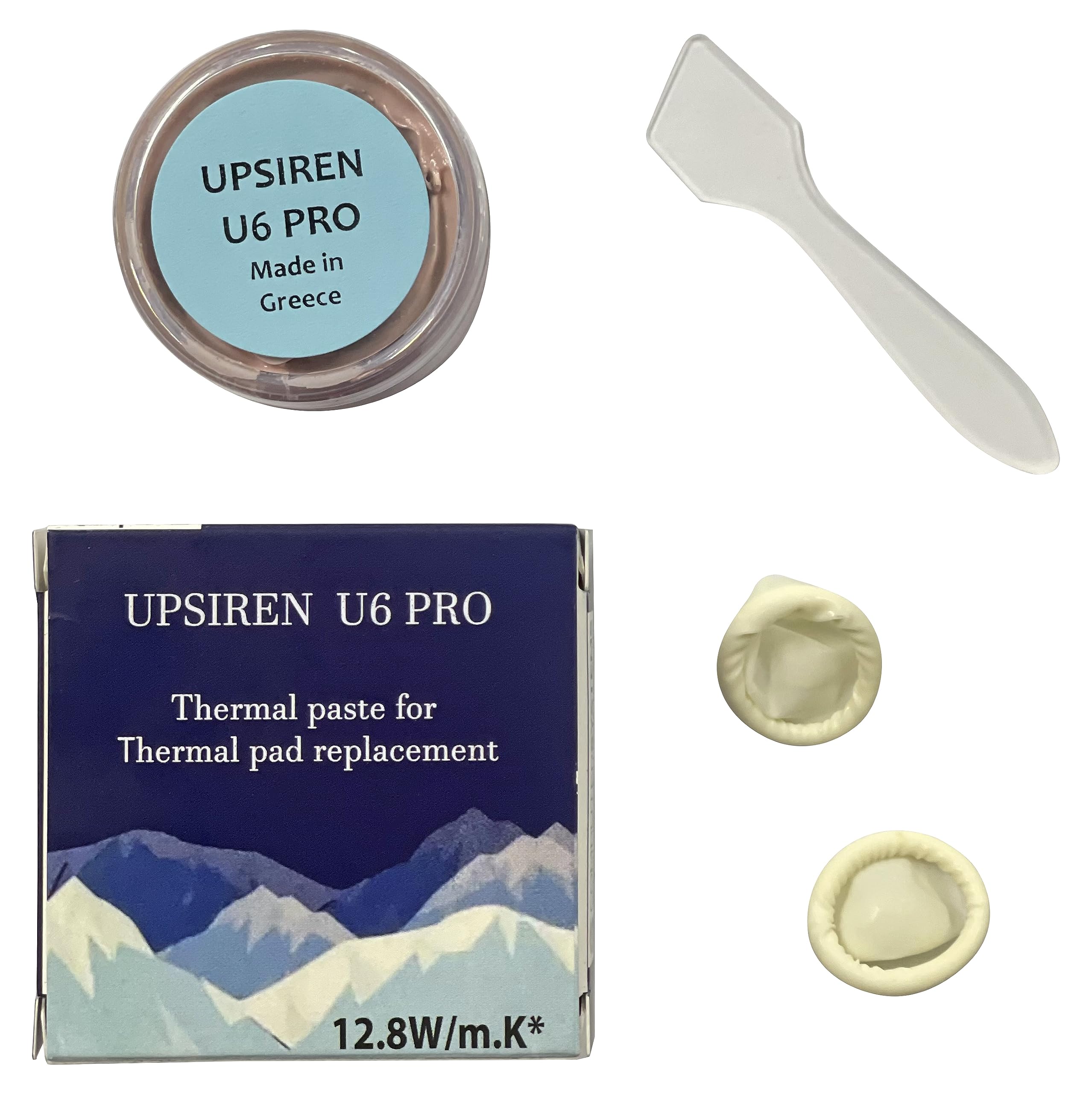 UPSIREN U6 PRO 50G. Pasta Termica per VGA GPU IC Processore, Raffreddamento Rapido, Sostituzione del Pad Termico, Pasta Isolante Termica ad Alte Prestazioni, 12.8W/m.K