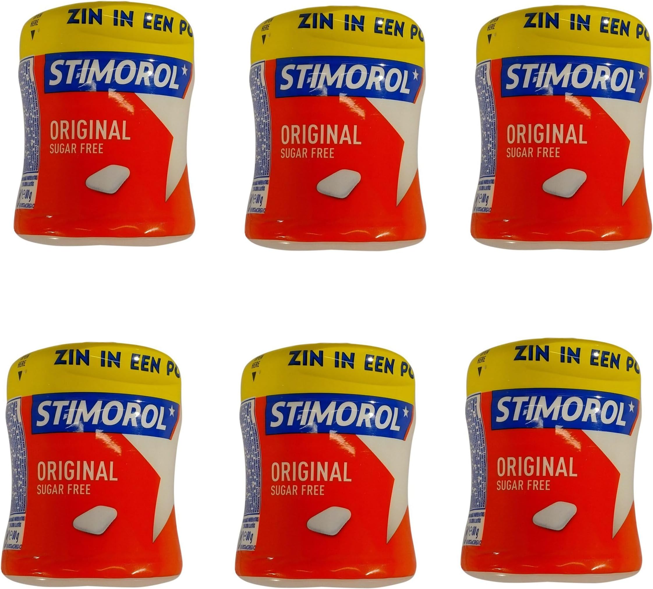 Gum | Stimorol Original XL Bottle | Pack of 6 | Stimorol Chewing Gum | Stimorol Original Chewing Gum | 16 Oz | 480 Gr