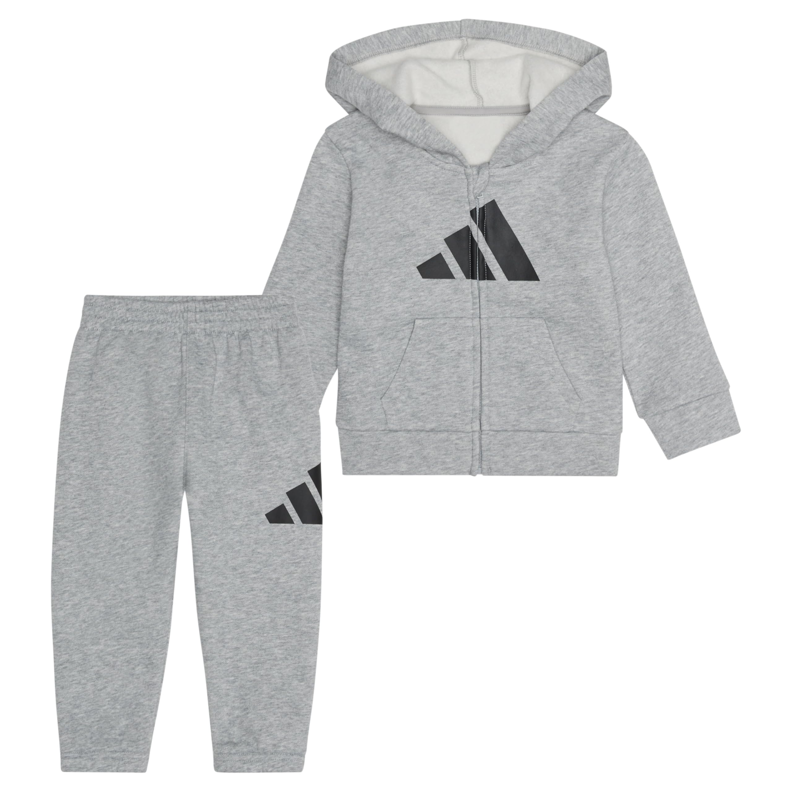 Infant Boys 2-Piece Long Sleeve Full-Zip Essential Fleece Logo & Jogger Set Athletic Oute…