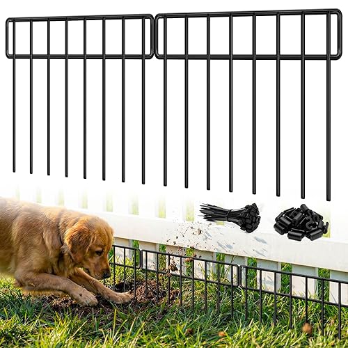 14 Panels 20Ft(L) X 13Inch(H) Garden Fence Animal Barrier -