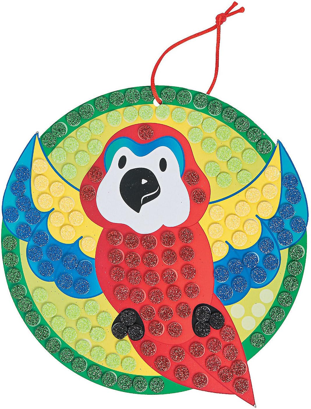 Glitter Mosaic Tropical Parrot Craft Kit -12 - Crafts for Kids and Fun Home Activities