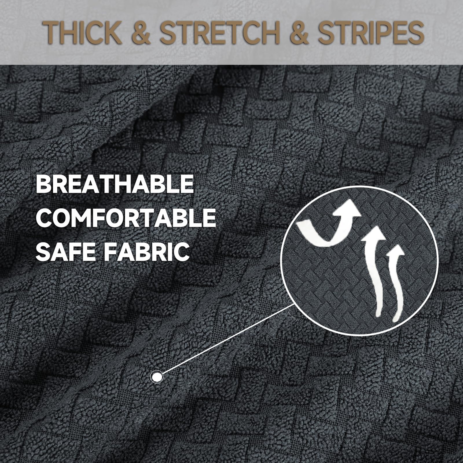 Ystyle Copridivano 2 Posti con Braccioli, Elasticizzato Copri Divano Antigraffio Gatto Cani, Universale Moderno Fodere Copridivani, Elastico Copripoltrona Antimacchia Antiscivolo, Grigio