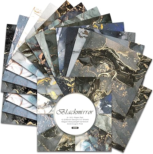 Vista 106 de BLEDS Papel para álbum de recortes, 24 hojas de papel para álbum de recortes de Navidad de 6 x 6 pulgadas, suministros de papel de diario de Navidad