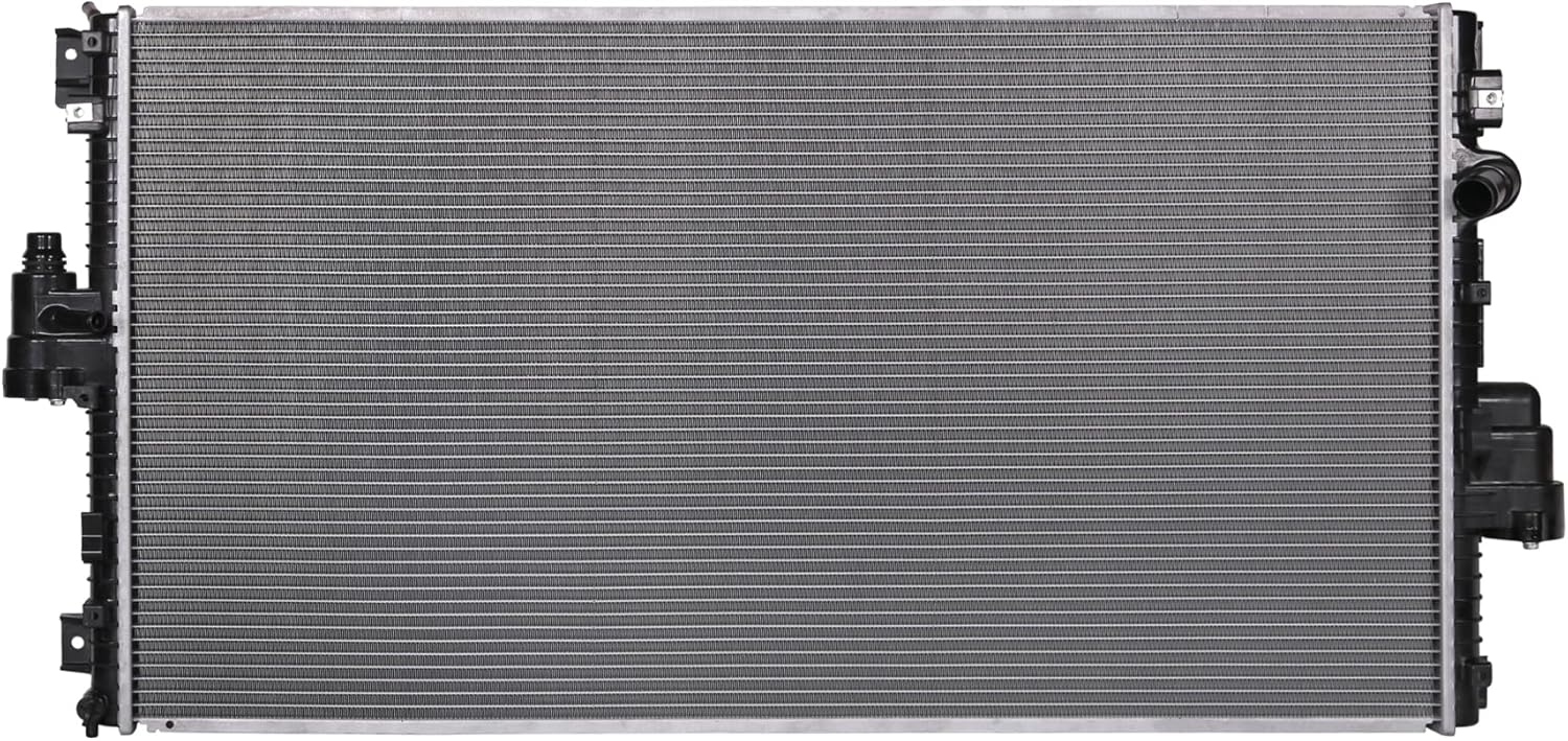 Lynol Cooling System Complete Aluminum Auxiliary Radiator Compatible With 2011-2016 Ford F250 F350 F450 F550 Super Duty Auxiliary V8 6.7L Crossflow Direct Replacement