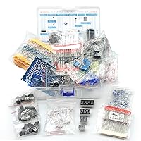 Vista 1 de Electronic Component Kit & Total 2038 Pcs, LED Diodes, Metal Film Resistors, Electrolytic Capacitor Package,Diodes, Ceramic