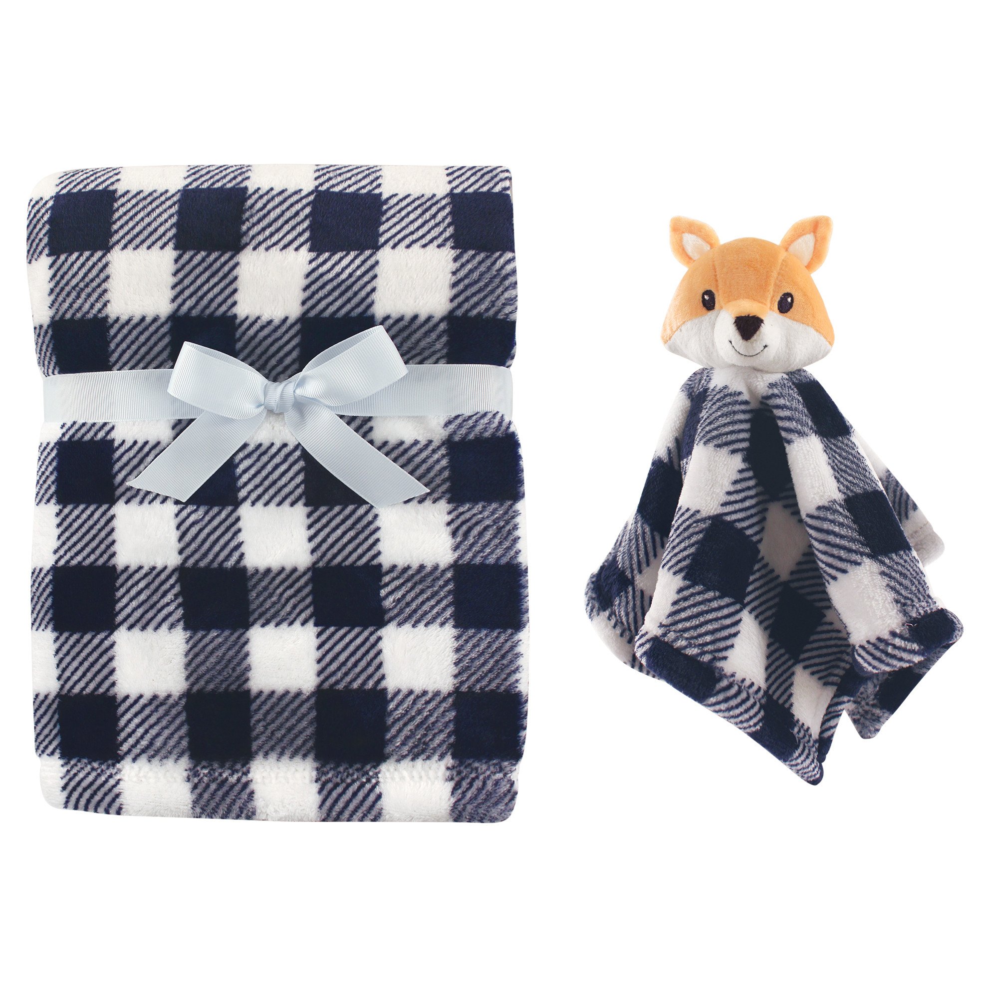 Hudson Baby Unisex Baby Plush Blanket with Security Blanket, Boy Fox, One Size