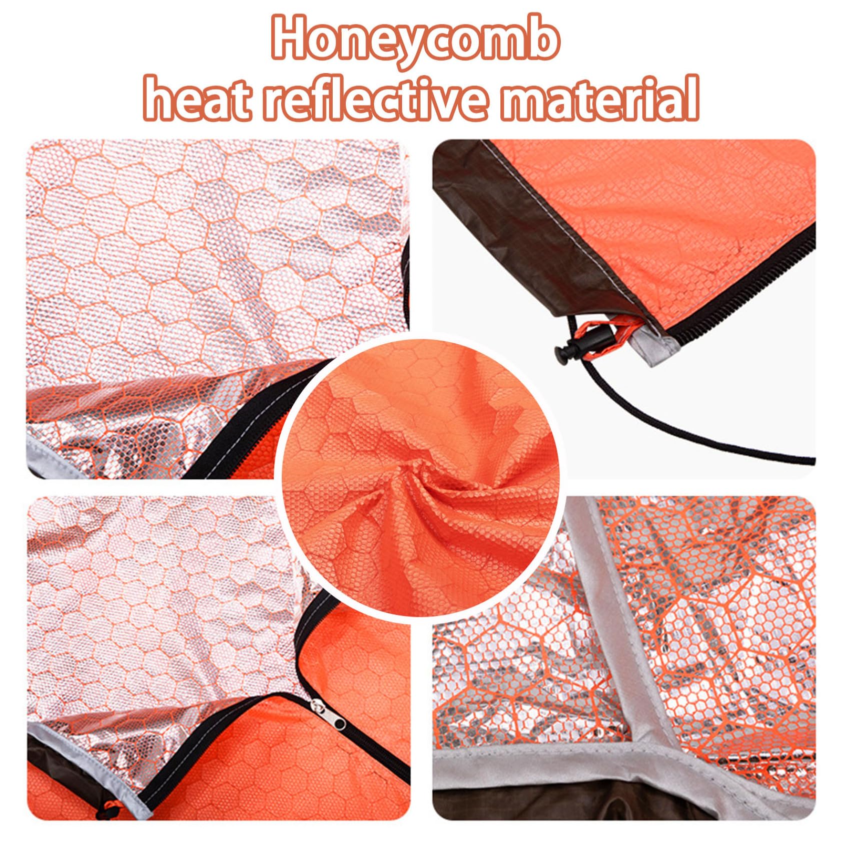 Orange Notfall-Schlafsack, Leichter Rucksack-Schlafsack, wasserdichter Biwaksack, Wiederverwendbare Notfalltaschen für das Überleben, tragbares Überleben für den Außenbereich
