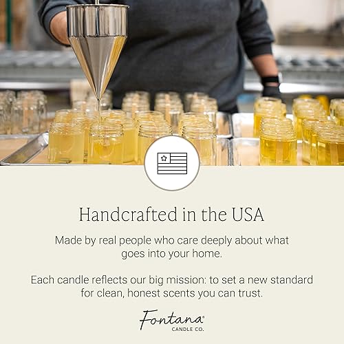 Miniatura 7 de Fontana Candle Co - Vela de vainilla pura, vela ligeramente perfumada, hecha de cera de abeja y aceite de coco, aceite esencial, mecha de madera,