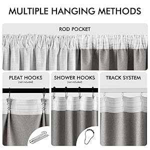 MIULEE Greyish White 100% Blackout Linen Curtains 102 Inch 2 Panels Set Double Sided No Coating Pinch Pleated Back Tab Floor to Ceiling Black out Thermal Insulated Bedroom Living Room Darkening Drapes