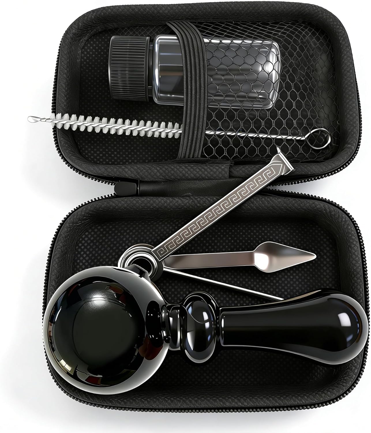 FIRE HIVE 4-inch Classic Retro Collectibles Set, Gorgeous Decoration Suitable for Indoor and Outdoor Use, Black Handicraft Set with Cleaning Tools, and Complete Collectibles Set (Black)