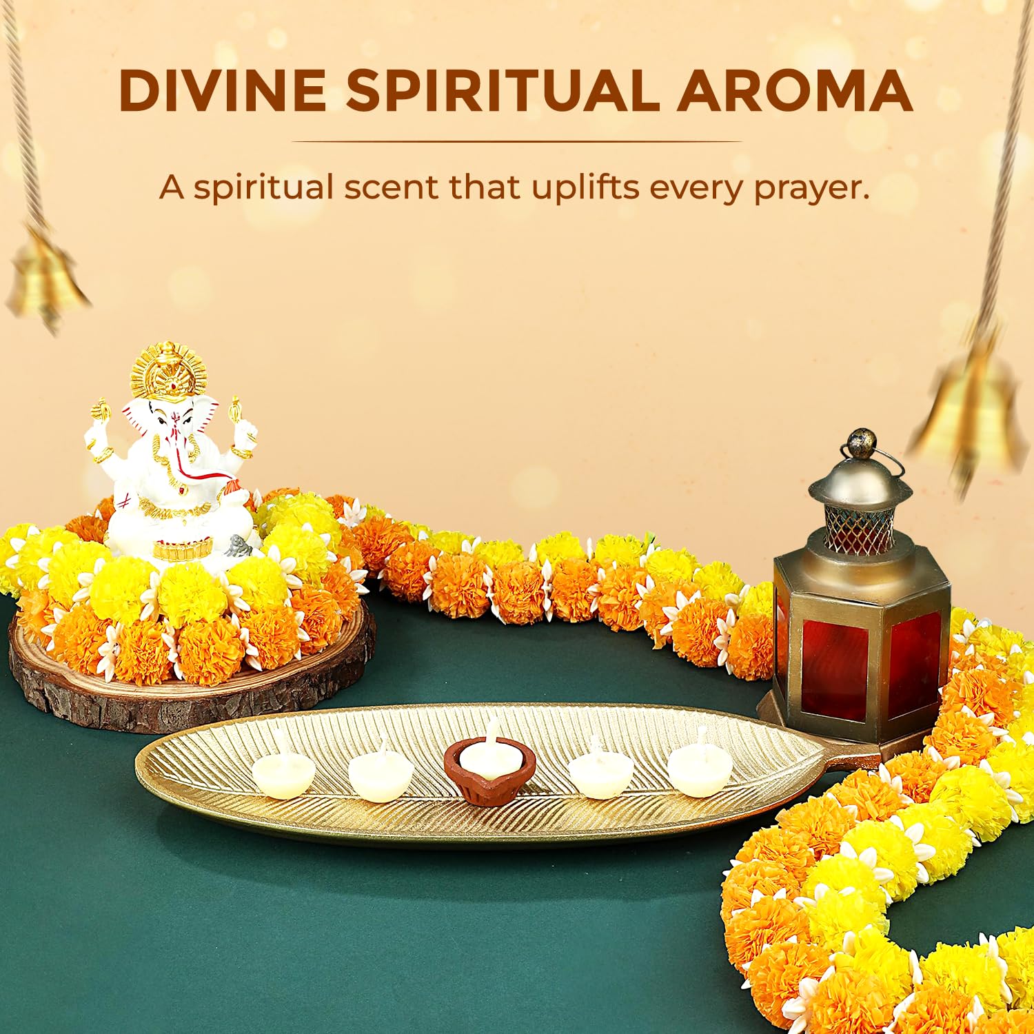 Welburn Veda&Co® Nagchampa Scented Ghee Blended Batti for Puja | Diya Batti with Cotton Wick | 30 Min Burning Time | Ghee Batti for Divine Worship | Ideal for Festivals and Daily Puja (Pack of 100) 1