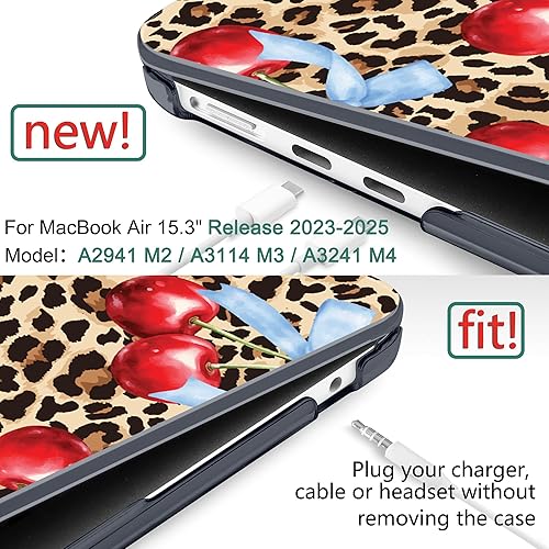 Miniatura 10 de DONGKE Funda para MacBook Air M3 M2 de 15 pulgadas 2023 2024 A2941 A3114 con pantalla Retina y Touch ID, funda rígida de plástico y funda de teclado