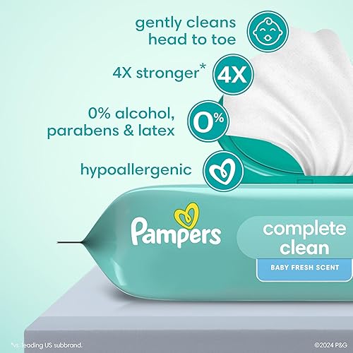 Miniatura 2 de Pampers Baby Clean Wipes Baby Fresh perfumado 12 paquetes Pop-Top 864 unidades