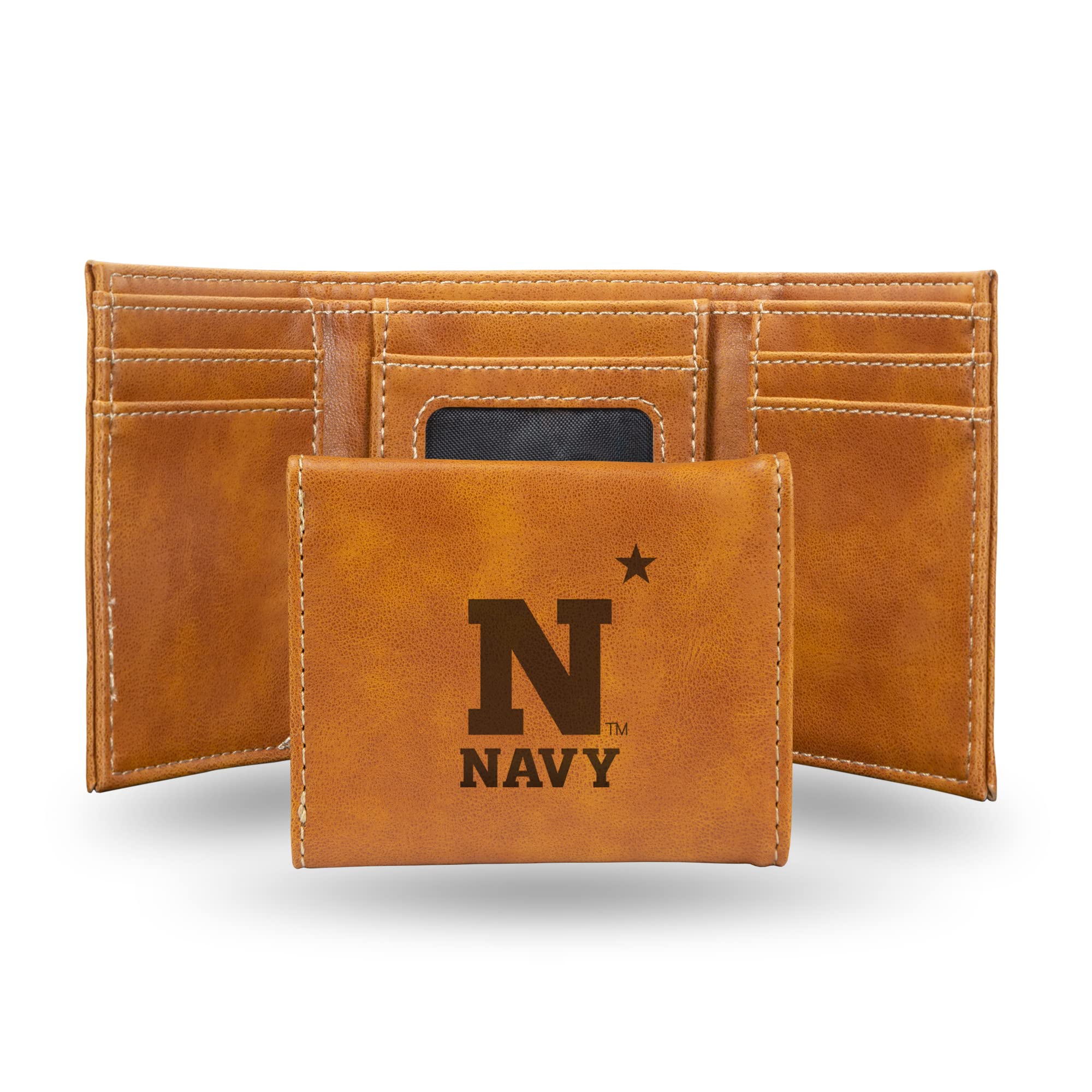Rico Industries NCAA Laser Engraved Trifold Laser Engraved Tri-Fold Wallet - Men's Accessory