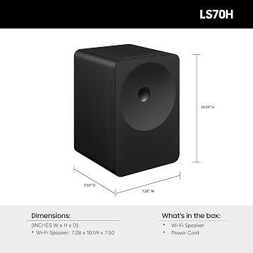 Samsung HW-LS70H Music Studio 7 Wireless Smart Speaker, 3.1.1ch w/Dolby Atmos, Wi-Fi & Bluetooth Connectivity, Q-Symphony, SpaceFit Sound Pro, Smart Integration, Alexa Built-in (2026 Model)