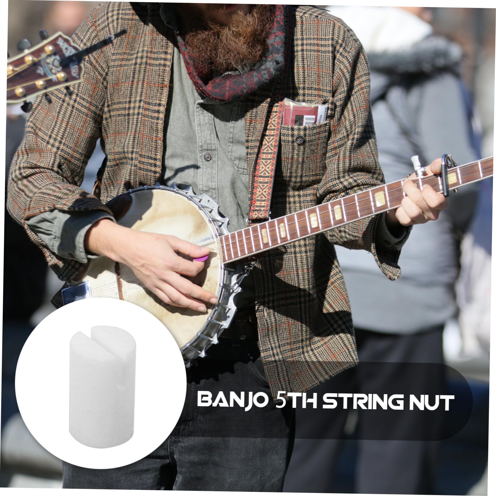 VICASKY 20piezas Tuerca De Banjo De Hueso De Buey Repuesto Para Cuerda De Banjo Nut De ª Cuerda Material De Hueso Estabilidad y Sonido Óptimo Accesorios Esenciales Para Músicos