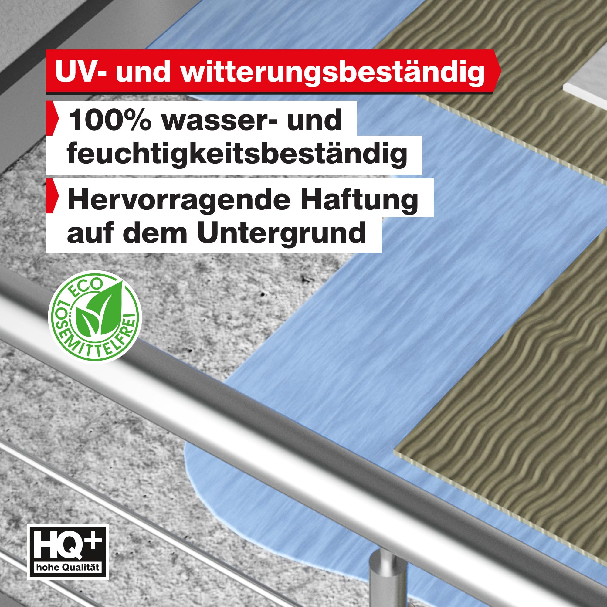 Isolbau Flüssigfolie PLUS 14kg - Dichtfolie für innen & Außenbereich - für Wand & Boden - Balkonabdichtung, Terrasse - Lösemittelfreie, wasserdichte Abdichtung Dichtmasse