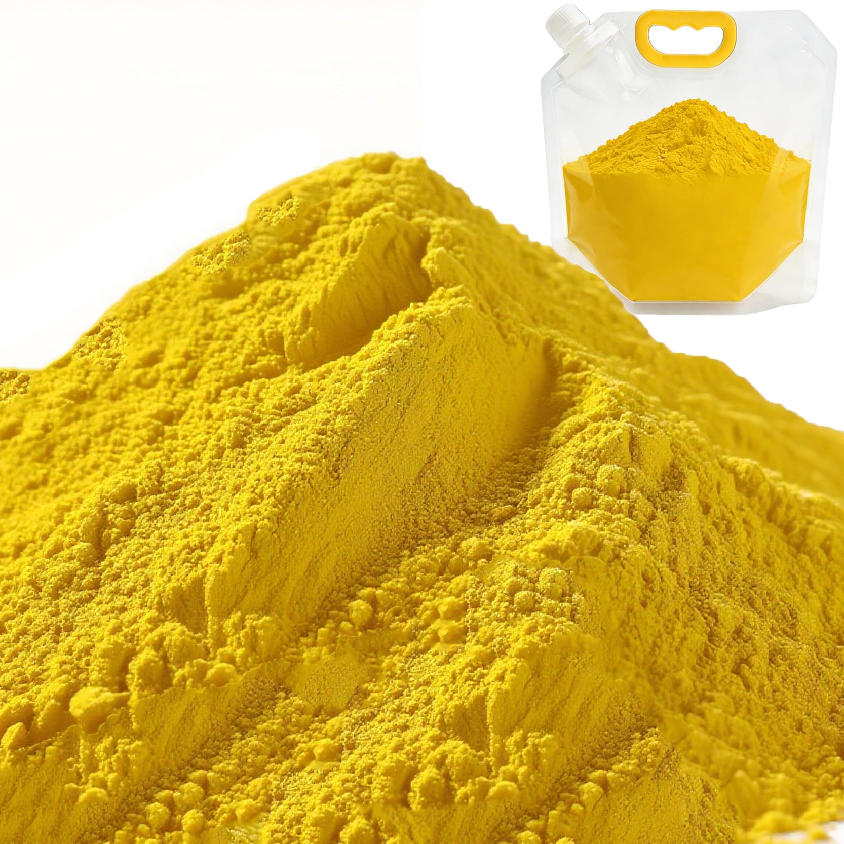 Photo 1 of 1 lb Yellow Iron Oxide Powder - Concrete Pigment & Cement Dye for Grout, Stucco, Mortar, Wood, Epoxy Flooring & DIY Watercolor,Inorganic Colorant