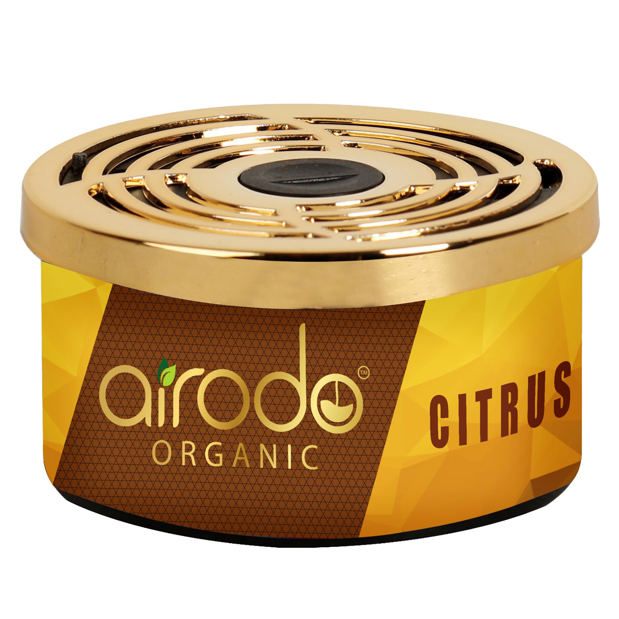 Airodo One Citrus Organic Car Perfume, Strong Fiber Air Freshener to Freshen'up Your Car -,Car Accessories interior car perfumes and fresheners (50g with 2 Refill)