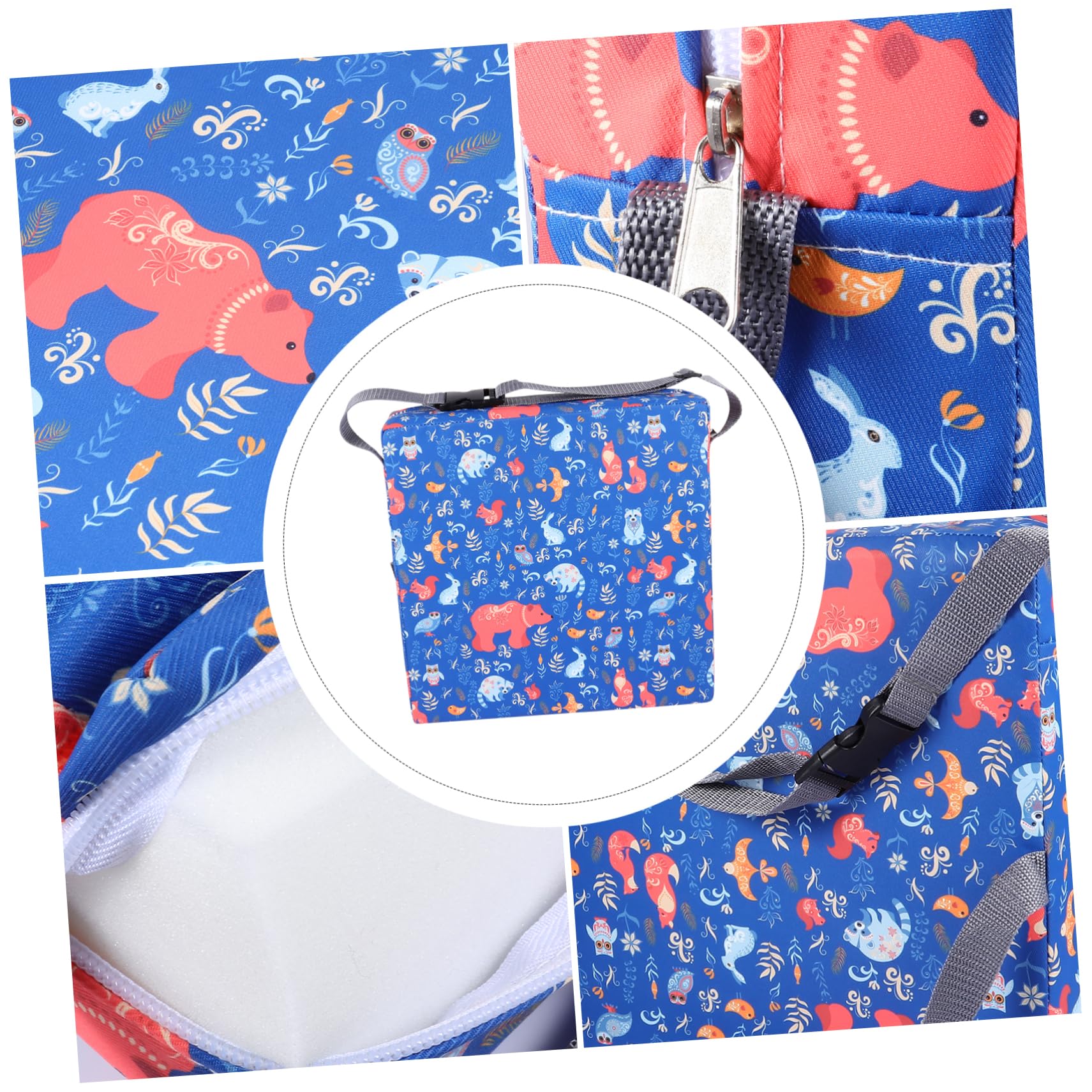 ORFOFE Cojín Elevador Infantil para Silla de Comedor Protección y Diseño Desmontable, Asiento Portátil de Poliéster y Esponja Adecuado para Niños Hora de Comer