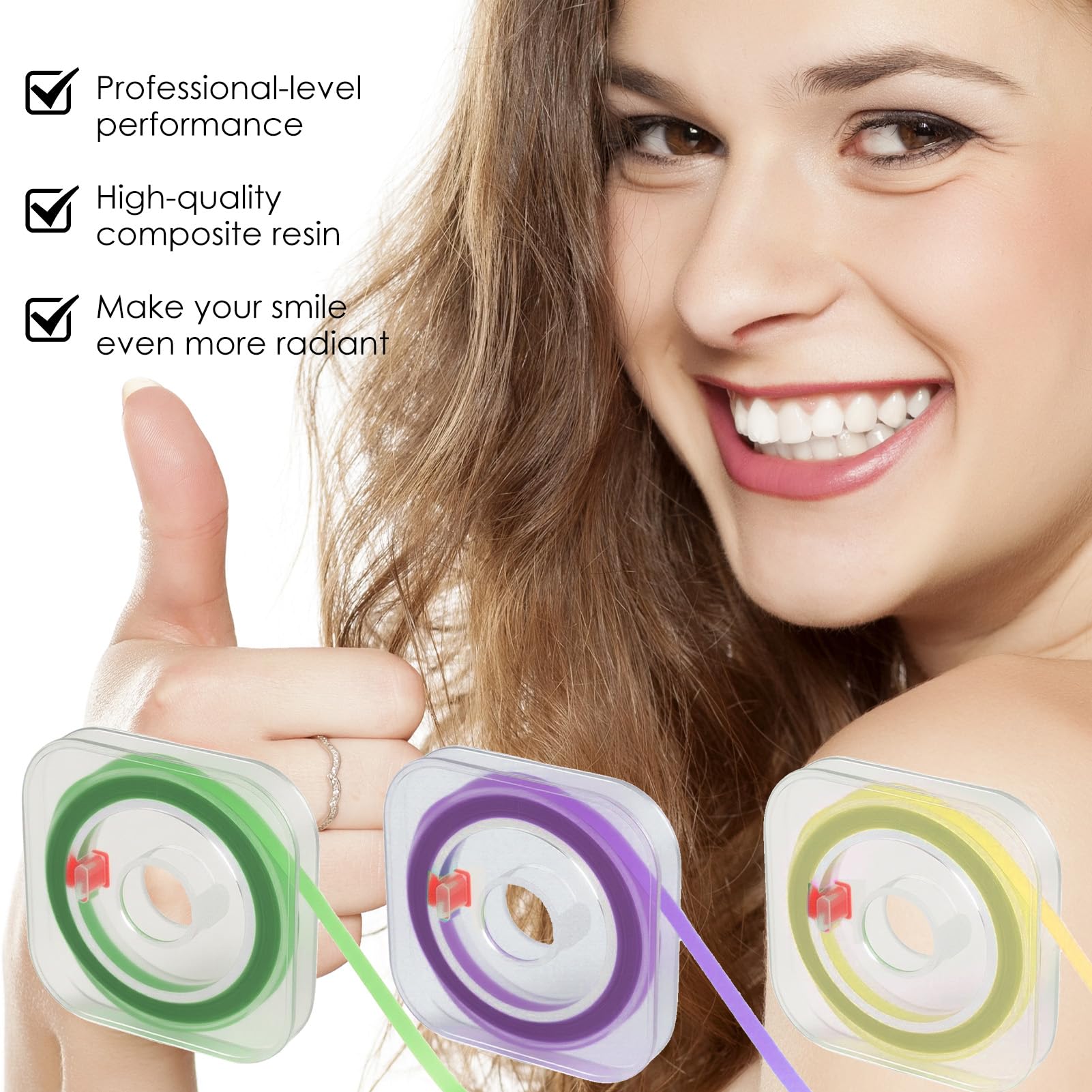 Tiras Abrasivas Dentales 4 mm x 6 m, Grano Grueso Medio Fino, Limpieza Interdental
