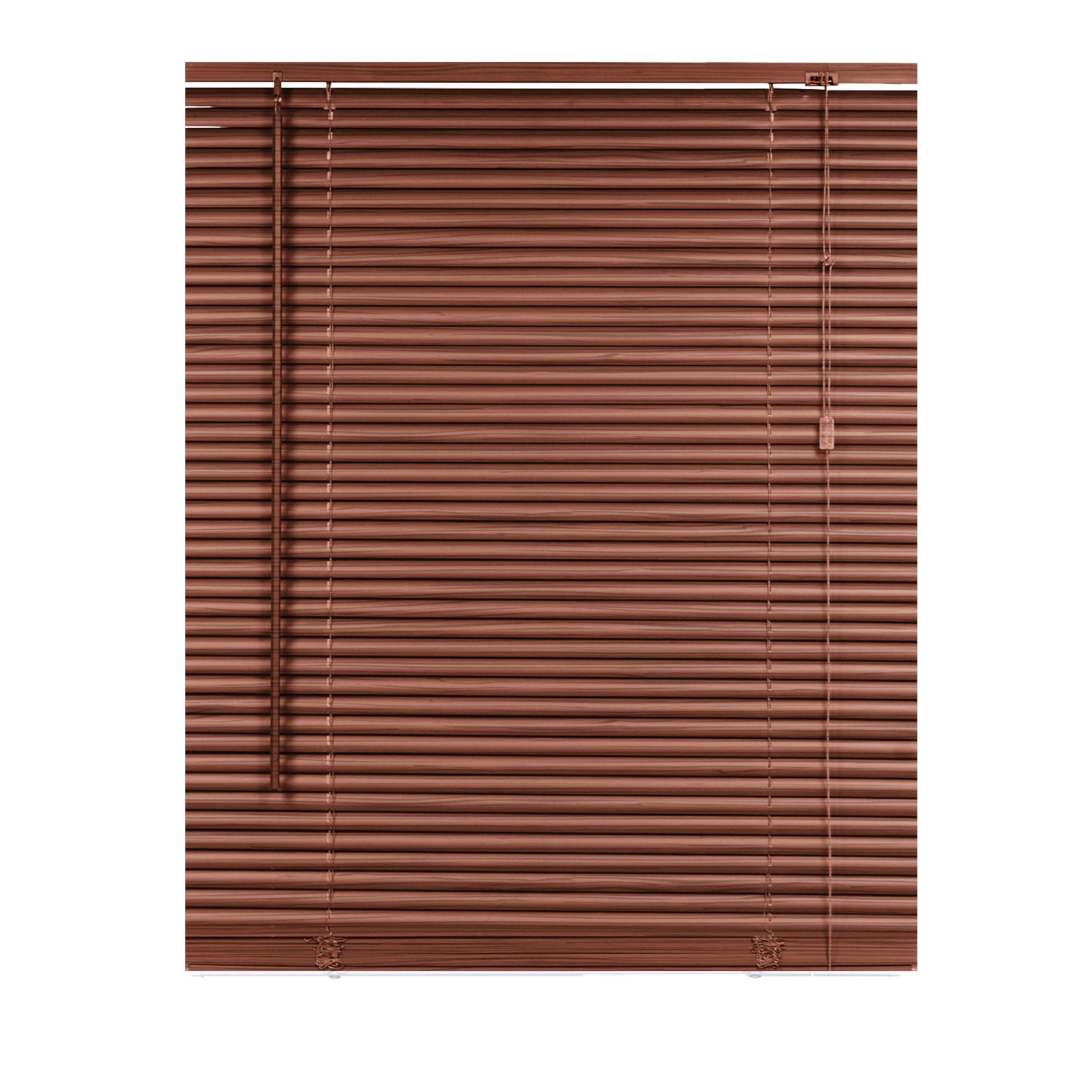 REHAN & CO PVC Wooden Grain Venetian Blinds 25mm Slats - Made to Measure Wood Effect Window Blinds, Easy Fit Child Safe Shutters for Home & Office (Walnut, 45W x 150H cm) โ image 1