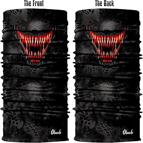 Miniatura 234 de Obacle - Tapabocas con cuello polar y de estilo de pañuelo contra el polvo y el sol para hombre y mujer Calavera Azul Ojo y Nariz