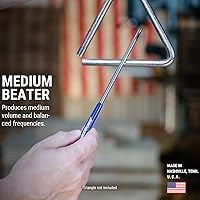 Vista 2 de TreeWorks Golpeador triangular, fabricado en Estados Unidos, acero inoxidable, accesorio profesional para instrumentos musicales de percusión