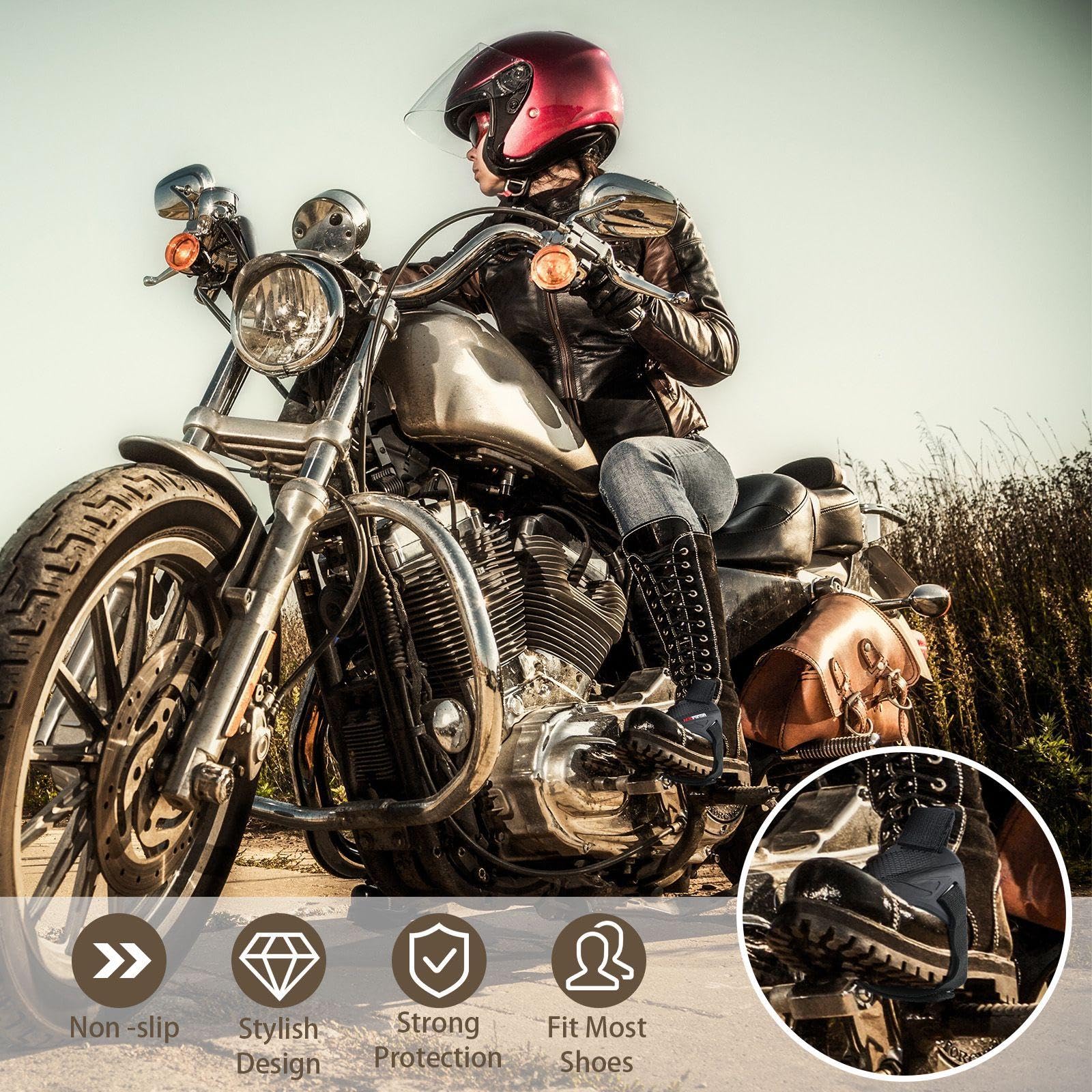 Amazon.com: 2-Piece Motorcycle Shoe Protector & Rubber Shift Pad