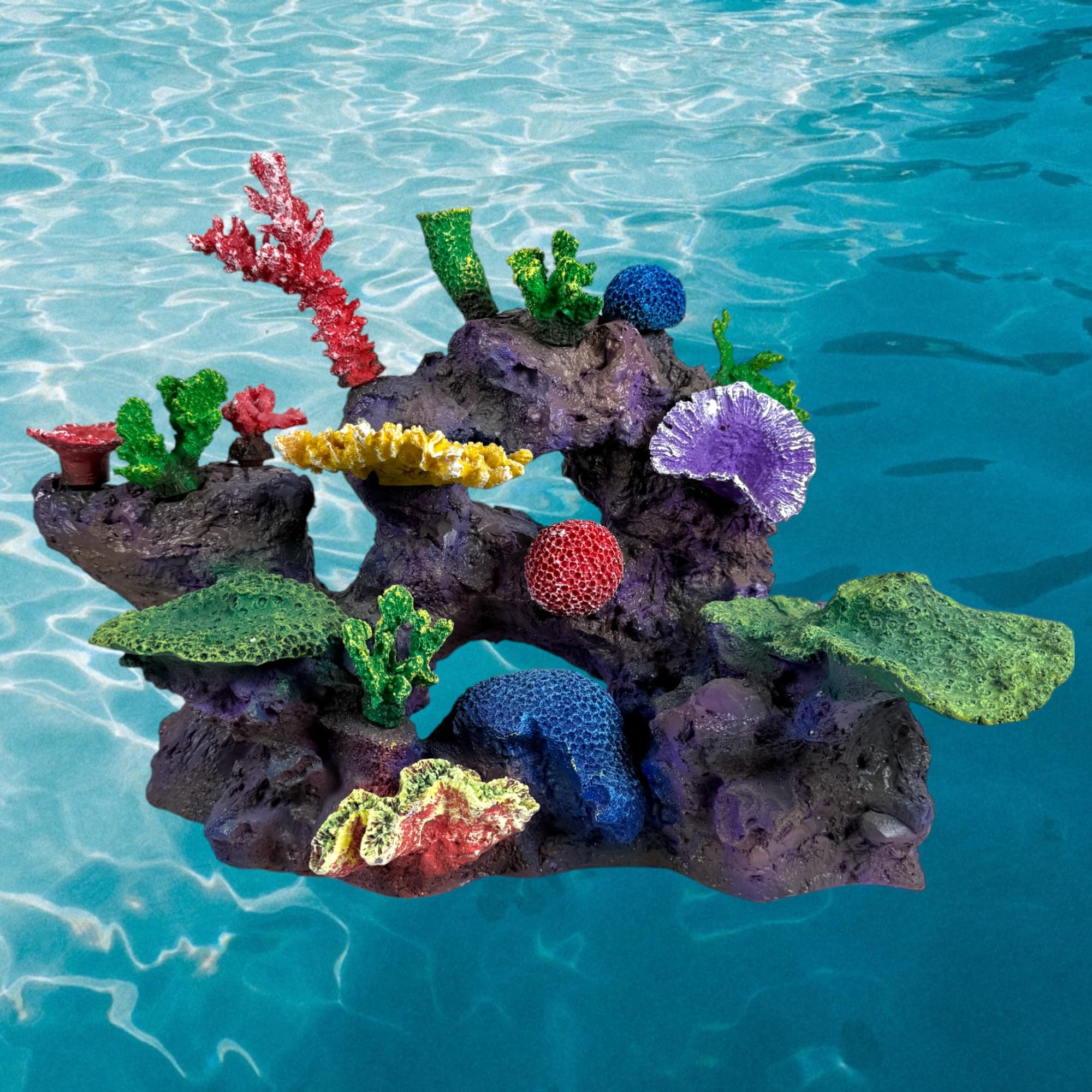 3G-DM045PNP Medium Artificial Coral Inserts Decor, Fake Coral Reef Decorations for Colorful Freshwater Fish Aquariums, Marine and Saltwater Fish Tanks
